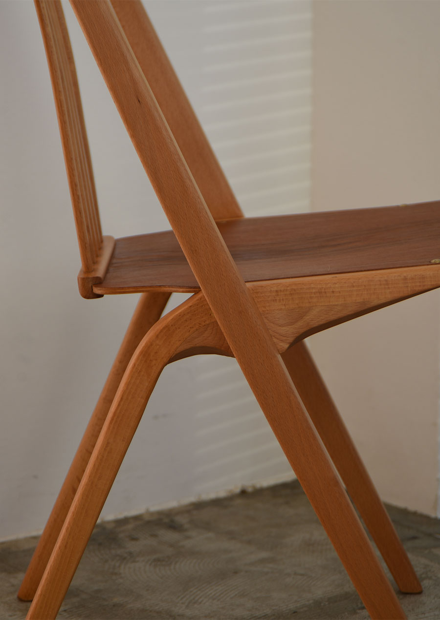 Svante Skogh Stacking Chair in Teak & Beech 1960s
