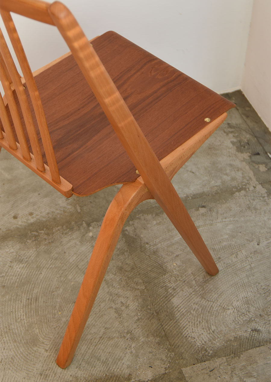 Svante Skogh Stacking Chair in Teak & Beech 1960s