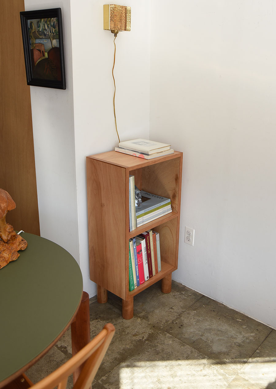 Mini Book Shelf in Lauan and Black Cherry