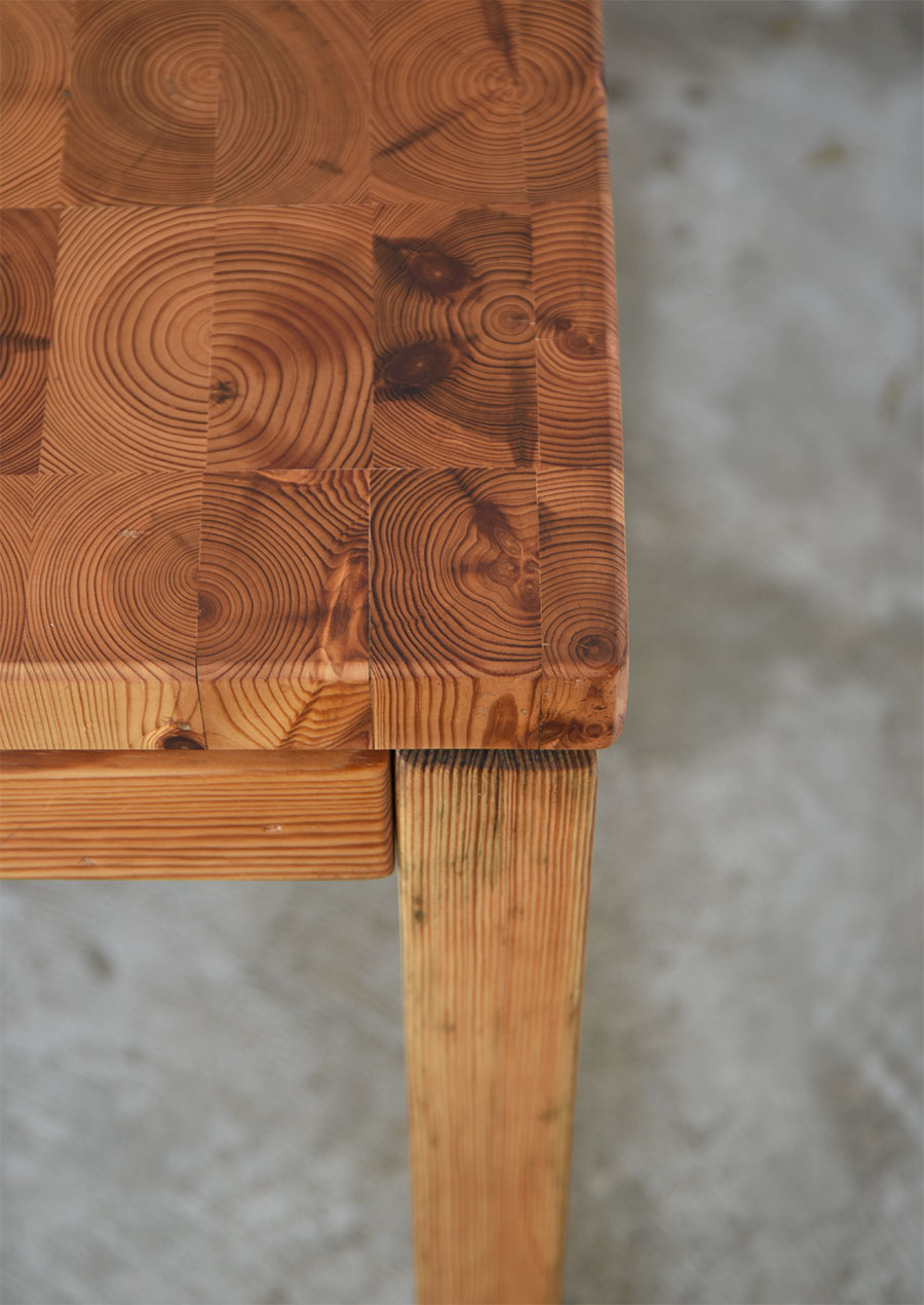 Leif Wikner Dining Table in Solid Pine 1970s