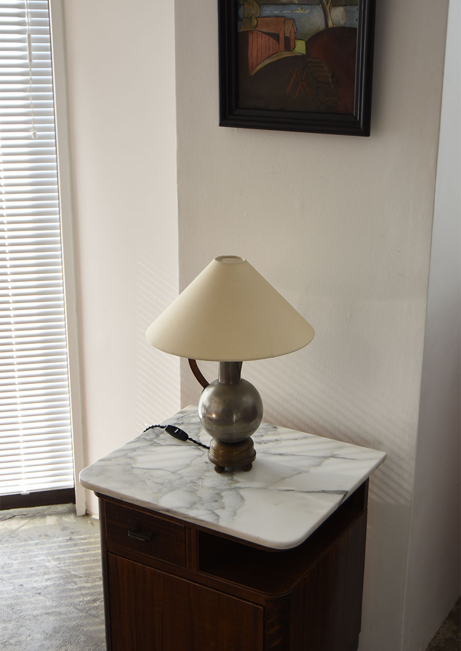 Pewter Jug Table Lamp 1930s