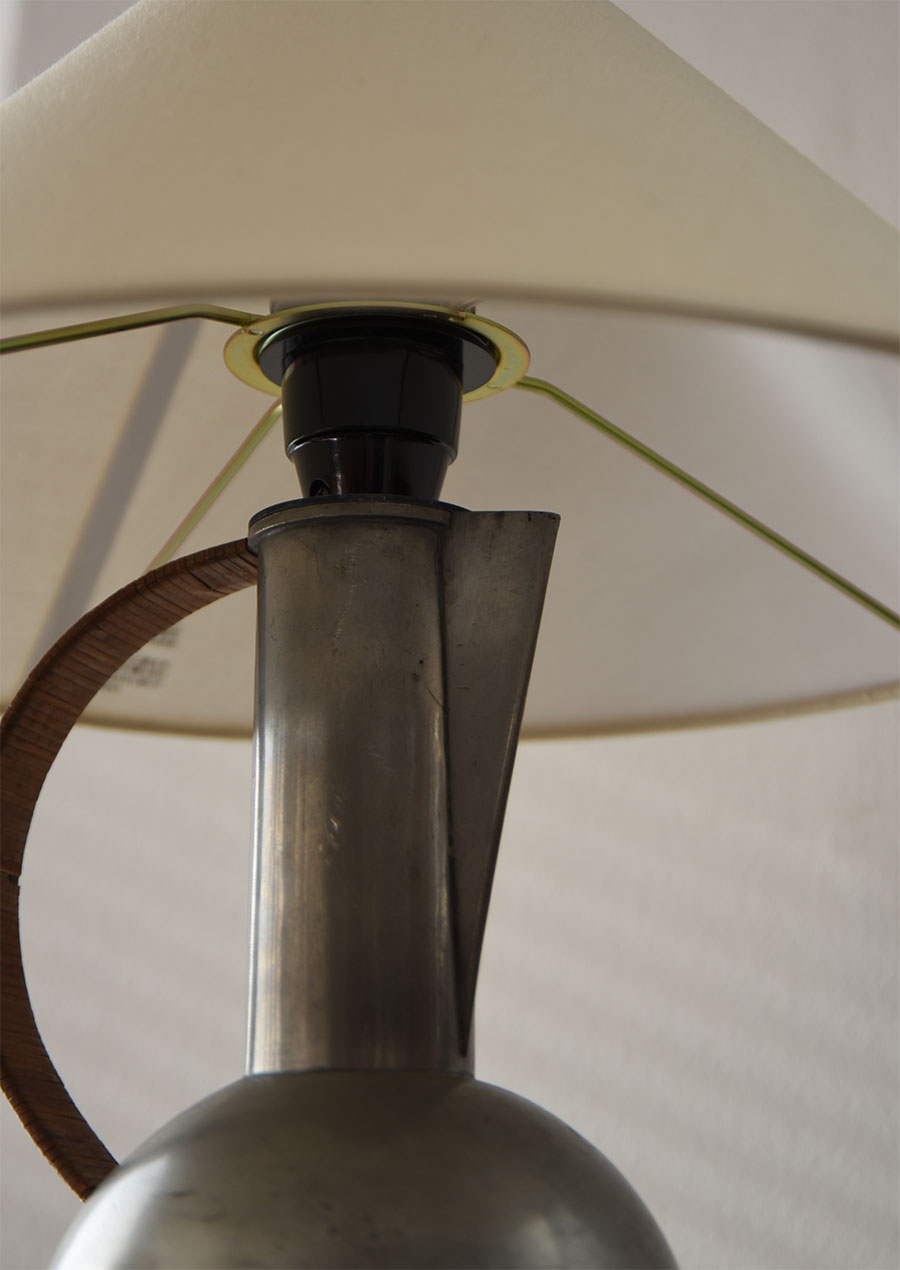 Pewter Jug Table Lamp 1930s