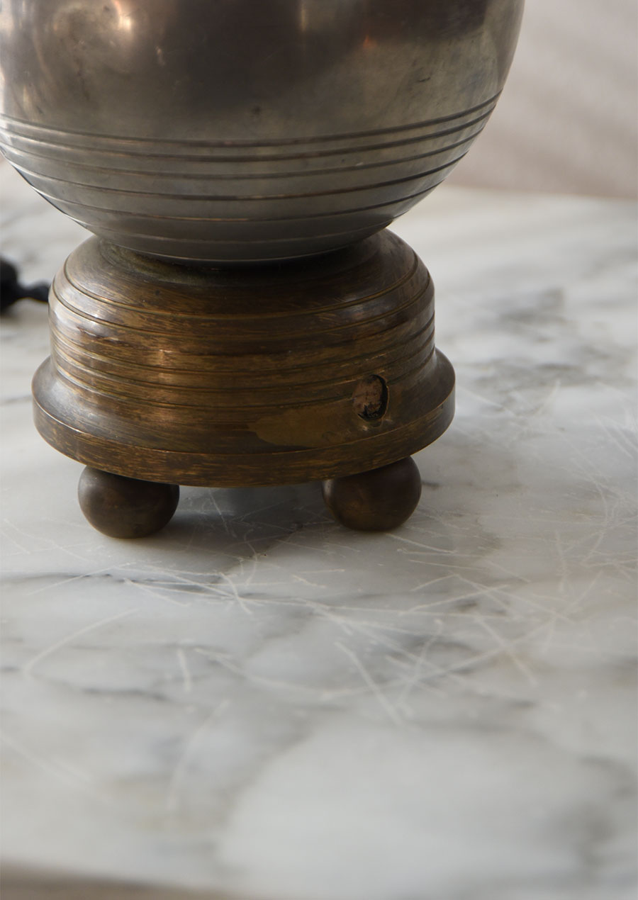 Pewter Jug Table Lamp 1930s